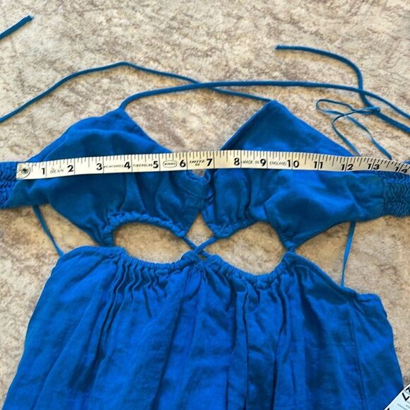 Zara Blue Backless Cut Out Sundress small - Picture 7 of 7